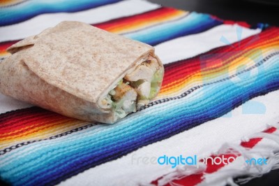 Chicken Wrap Stock Photo