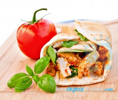 Chicken Wrap Stock Photo