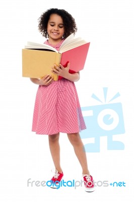 Child Preparing For Her Examinations Stock Photo