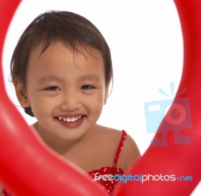 Child With Balloon Stock Photo