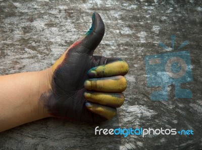 Children Hand Playing Stock Photo