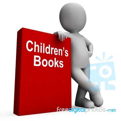 Children's Book And Character  Shows Reading For Kids Stock Image