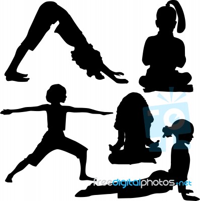 Childs Yoga And Gymnastics Stock Image