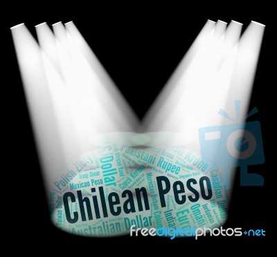 Chilean Peso Means Foreign Exchange And Coin Stock Image