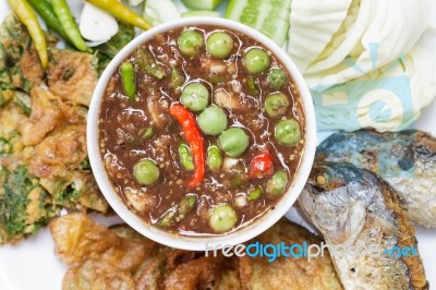 Chili Paste Stock Photo