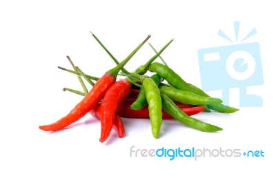 Chili Pepper Isolated On A White Background Stock Photo