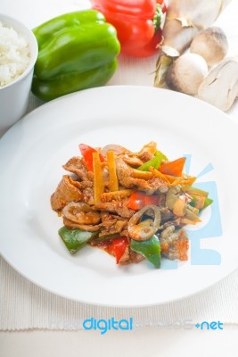 Chinese Beef And Vegetables Stock Photo