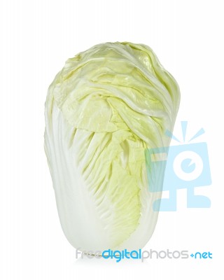 Chinese Cabbage Isolated On The White Background Stock Photo