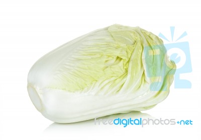 Chinese Cabbage Isolated On The White Background Stock Photo