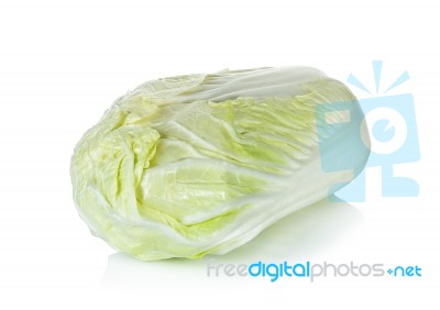 Chinese Cabbage Isolated On The White Background Stock Photo