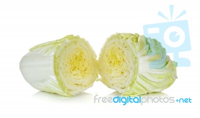 Chinese Cabbage Isolated On The White Background Stock Photo