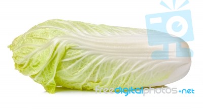 Chinese Cabbage Isolated On White Background Stock Photo