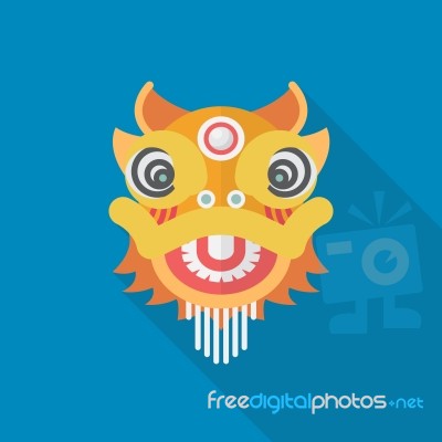 Chinese Dancing Lion Stock Image