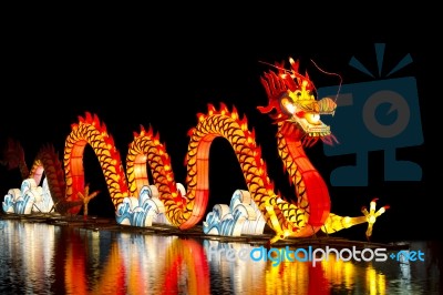 Chinese Dragon Lantern Stock Photo