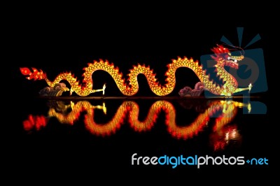 Chinese Dragon Lantern Stock Photo