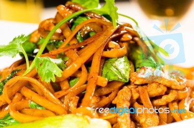 Chinese Fried Noodles Stock Photo