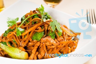 Chinese Fried Noodles Stock Photo