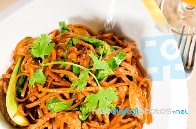 Chinese Fried Noodles Stock Photo