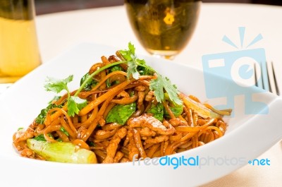 Chinese Fried Noodles Stock Photo