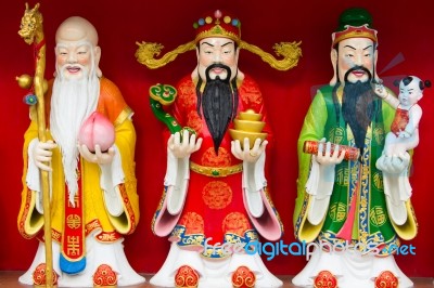 Chinese Gods Stock Photo