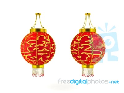 Chinese Lanterns Isolated Stock Image