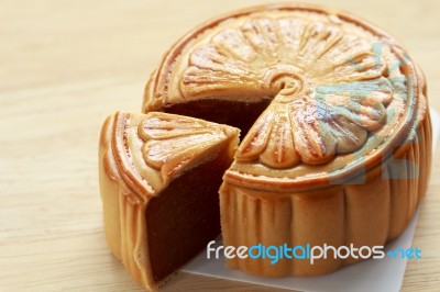 Chinese Moon Cake Stock Photo