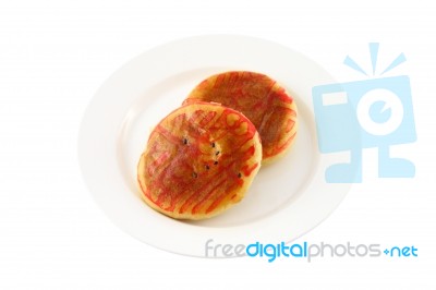 Chinese Moon Cake Wedding Dessert Dish On White Background Stock Photo