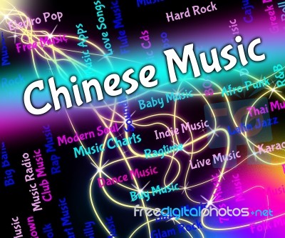 Chinese Music Means Sound Track And Asian Stock Image