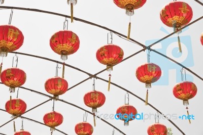 Chinese Paper Lantern Stock Photo