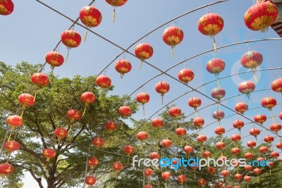 Chinese Paper Lantern Stock Photo