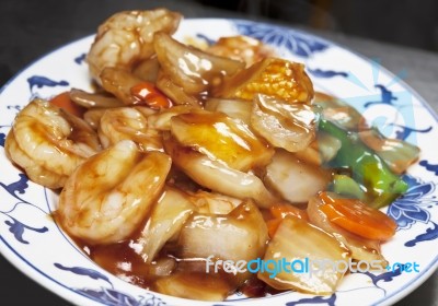 Chinese Seafood Dish Stock Photo