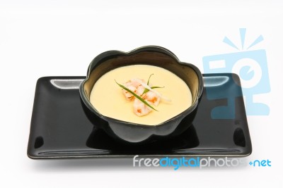 Chinese Steamed Egg Stock Photo