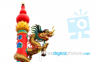 Chinese Style Dragon Statue Stock Photo