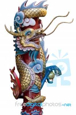 Chinese Style Dragon Statue Stock Photo