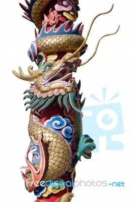 Chinese Style Dragon Statue Stock Photo