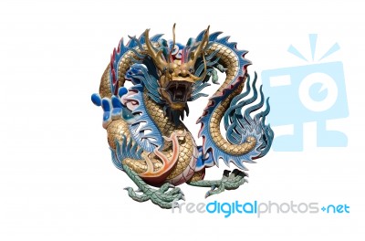 Chinese Style Dragon Statue Stock Photo