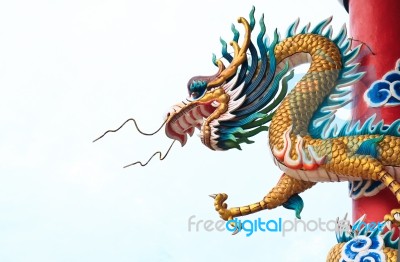 Chinese Style Dragon Statue  Stock Image