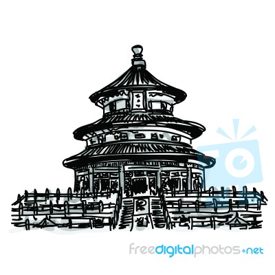 Chinese Temple Of Heaven Stock Image