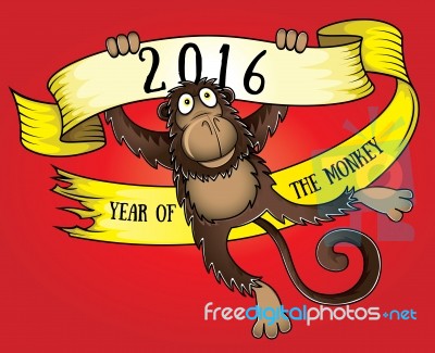 Chinese Year Of The Monkey Celebrating New Year Stock Image