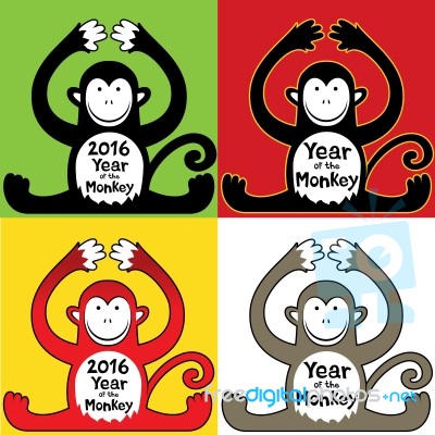 Chinese Year Of The Monkey Design  Illustration Stock Image