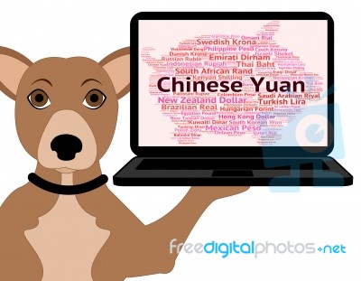 Chinese Yuan Indicates Exchange Rate And Banknotes Stock Image