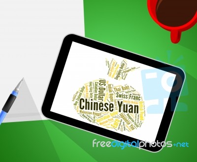 Chinese Yuan Means Forex Trading And Broker Stock Image