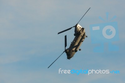 Chinook Hc2 Helicopter Displaying At Airbourne Stock Photo