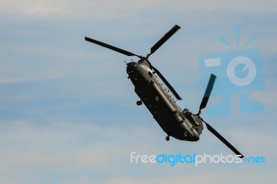 Chinook Hc2 Helicopter Displaying At Airbourne Stock Photo