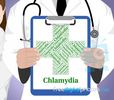 Chlamydia Word Indicates Sexually Transmitted Disease And Vd Stock Image