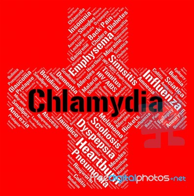 Chlamydia Word Represents Sexually Transmitted Disease And Std Stock Image