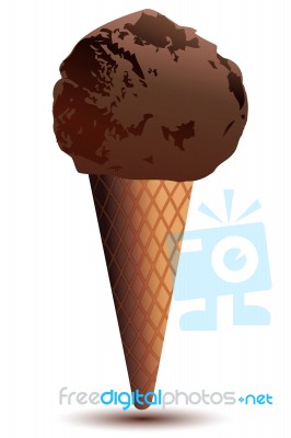 Choco Ice Cream Stock Image