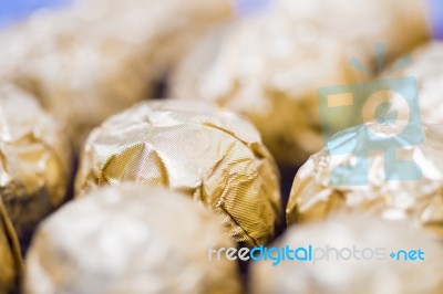 Chocolate Candy Balls Stock Photo