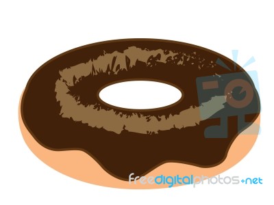 Chocolate Donut Stock Image