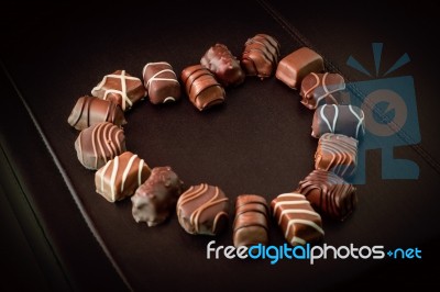 Chocolate Heart Stock Photo